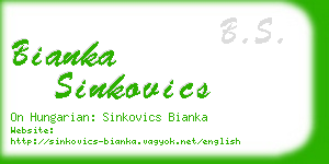 bianka sinkovics business card